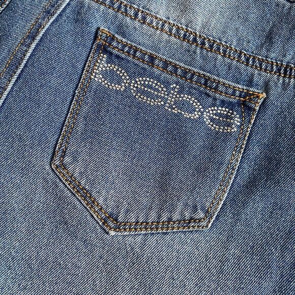 Bebe Girls Jean Shorts Snap Fly Distressed Size 16 NEW Raw Hem - Picture 3 of 8